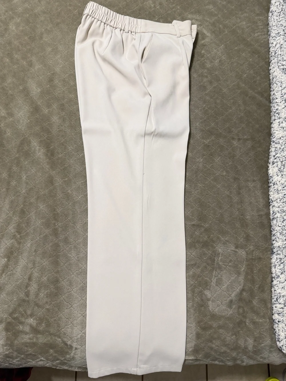 HALARA Cream Wide-Leg High-Rise Pants